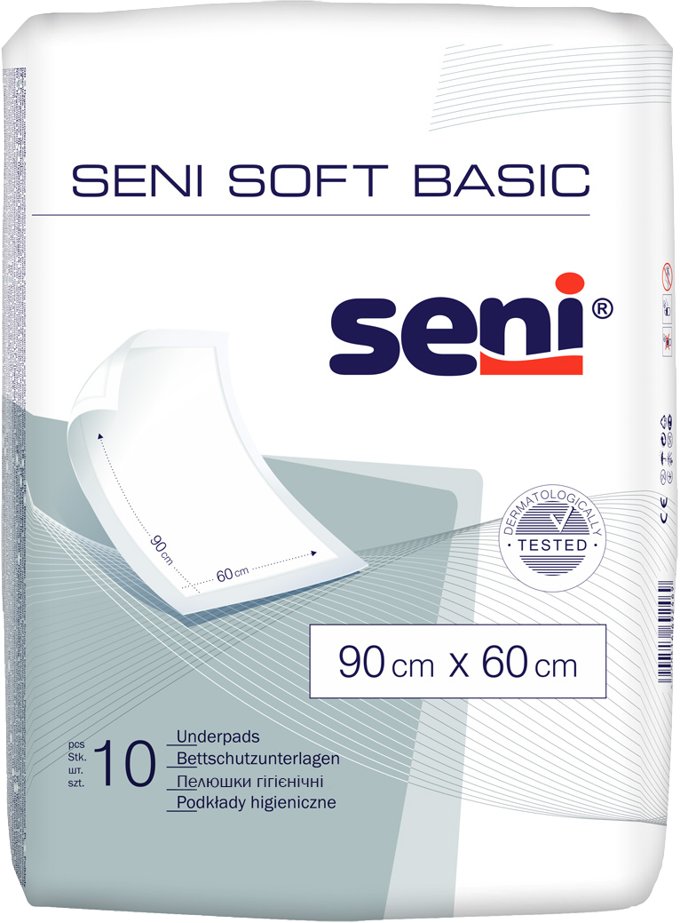 Пелюшки гігієнічні SENI SOFT Basic 90х60 см 10 шт.